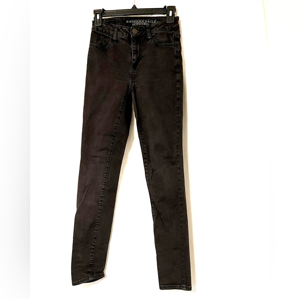 American Eagle Outfitters Black Super Super Stretch Hi-Rise Jeggings - Size 0